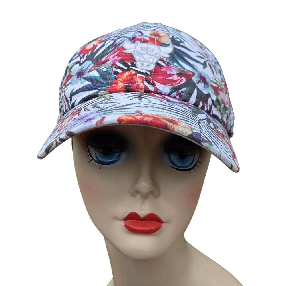 Chicago Bulls Tropical Floral Hat | Resort Streetwear Y2K New Era Cap - Picture 5 of 10